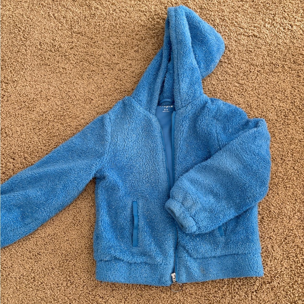 Kidpik Soft Blue Textured Jacket